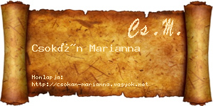Csokán Marianna névjegykártya