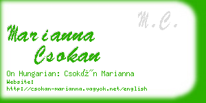 marianna csokan business card